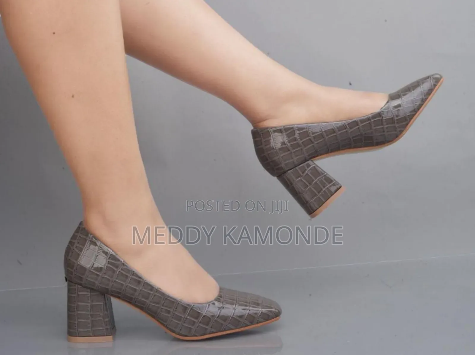 Sleek Office Look Chunky Heels