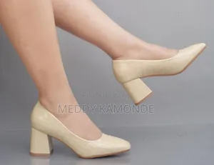 Sleek Office Look Chunky Heels