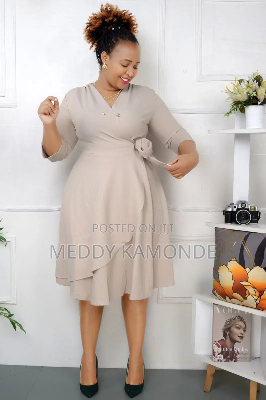 Heavy Cotton Red/Beige/Yellow Official Skater Dresses