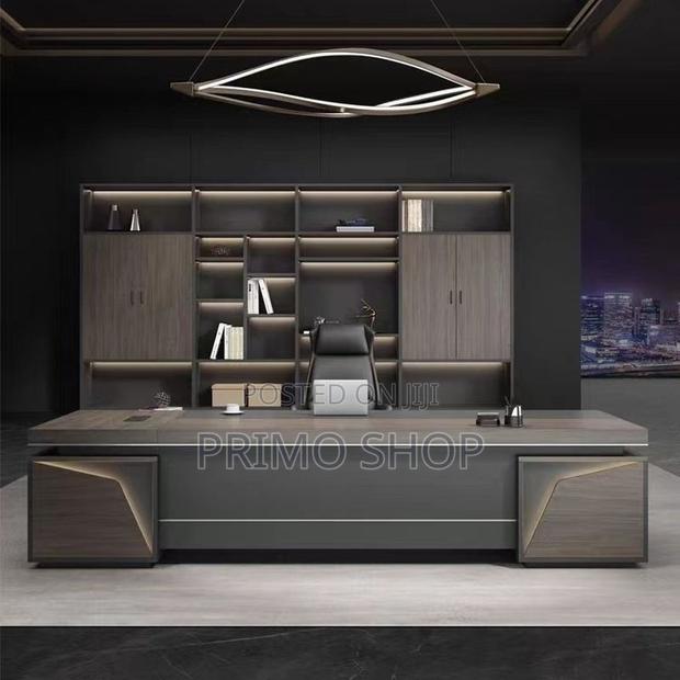 VIP Executive L-Shaped Office Desk With Drawers - main view