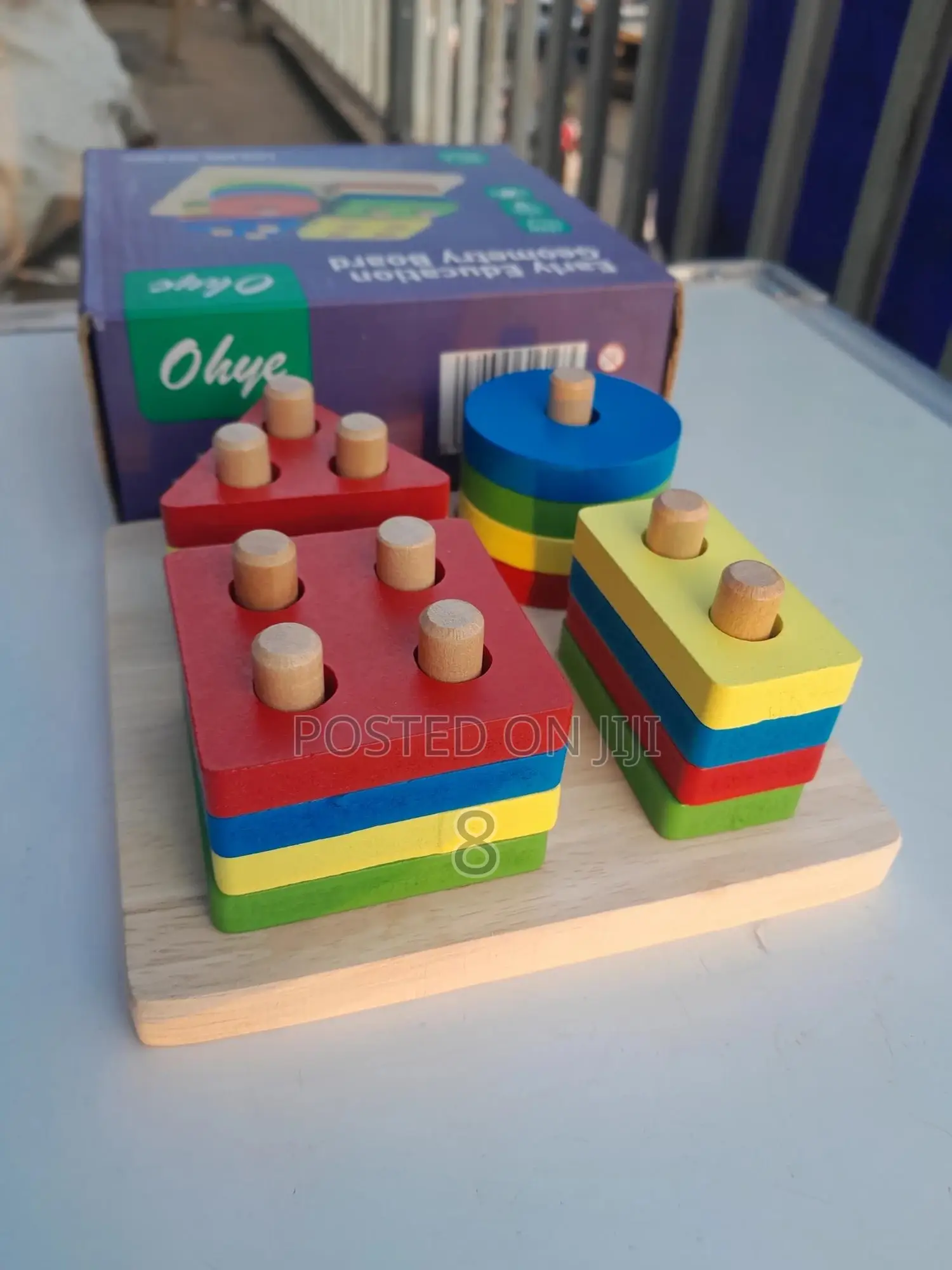 Wooden Four Columns Rainbow Tower - Fun and Educational Stac