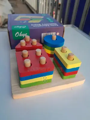 Wooden Four Columns Rainbow Tower - Fun and Educational Stac