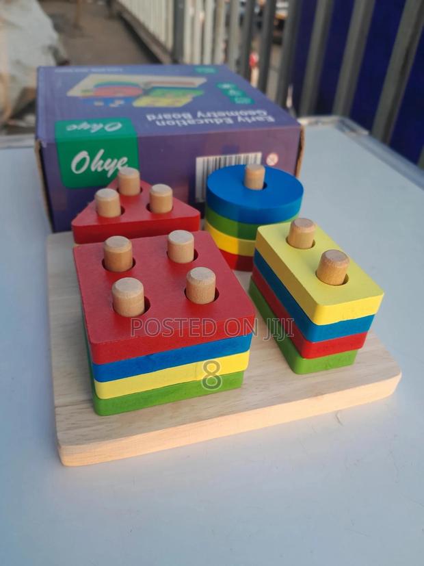 Wooden Four Columns Rainbow Tower - Fun and Educational Stac