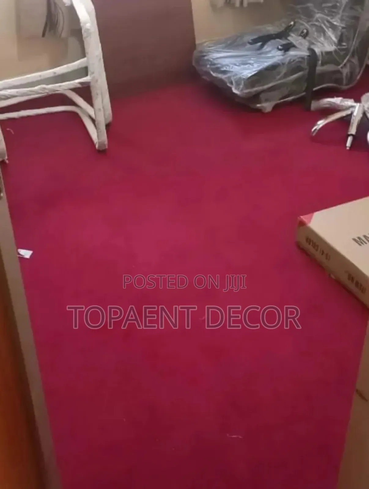 Vip Red Wall to Wall Hospital Rooms Carpet