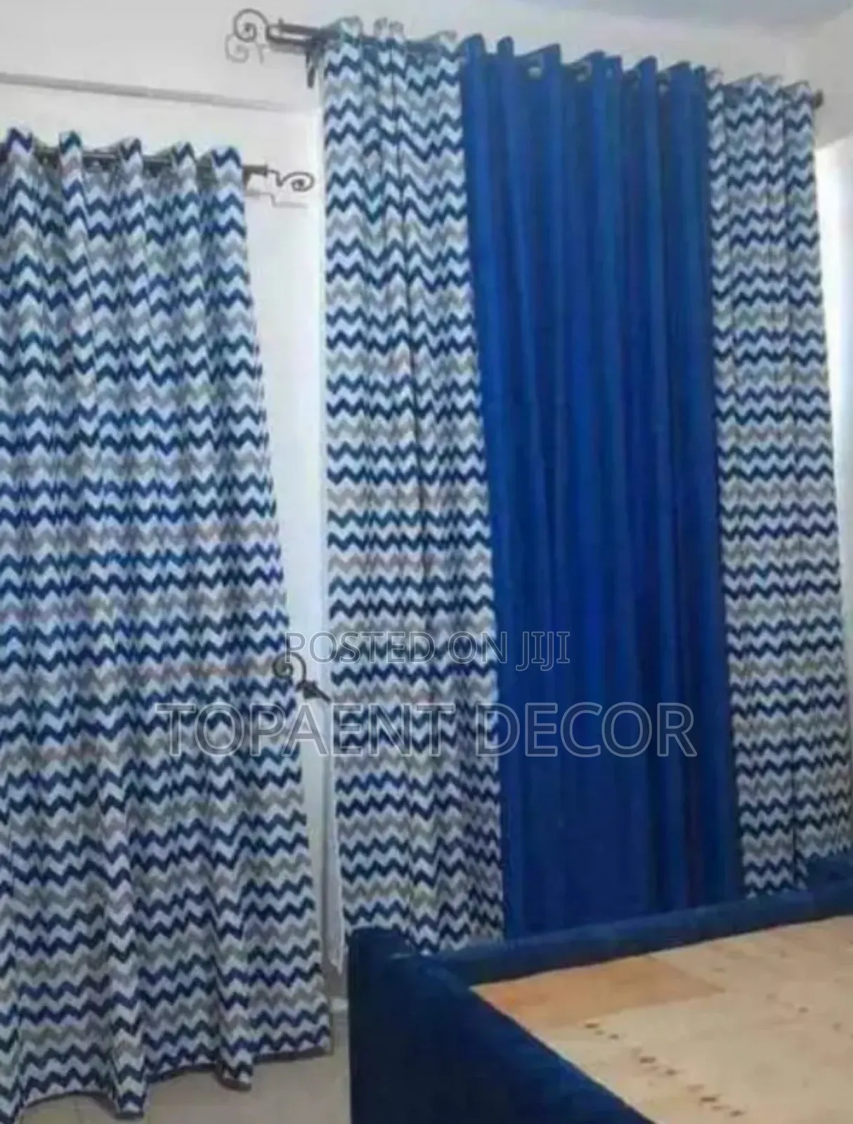 Mix and Match Blue Window Curtains