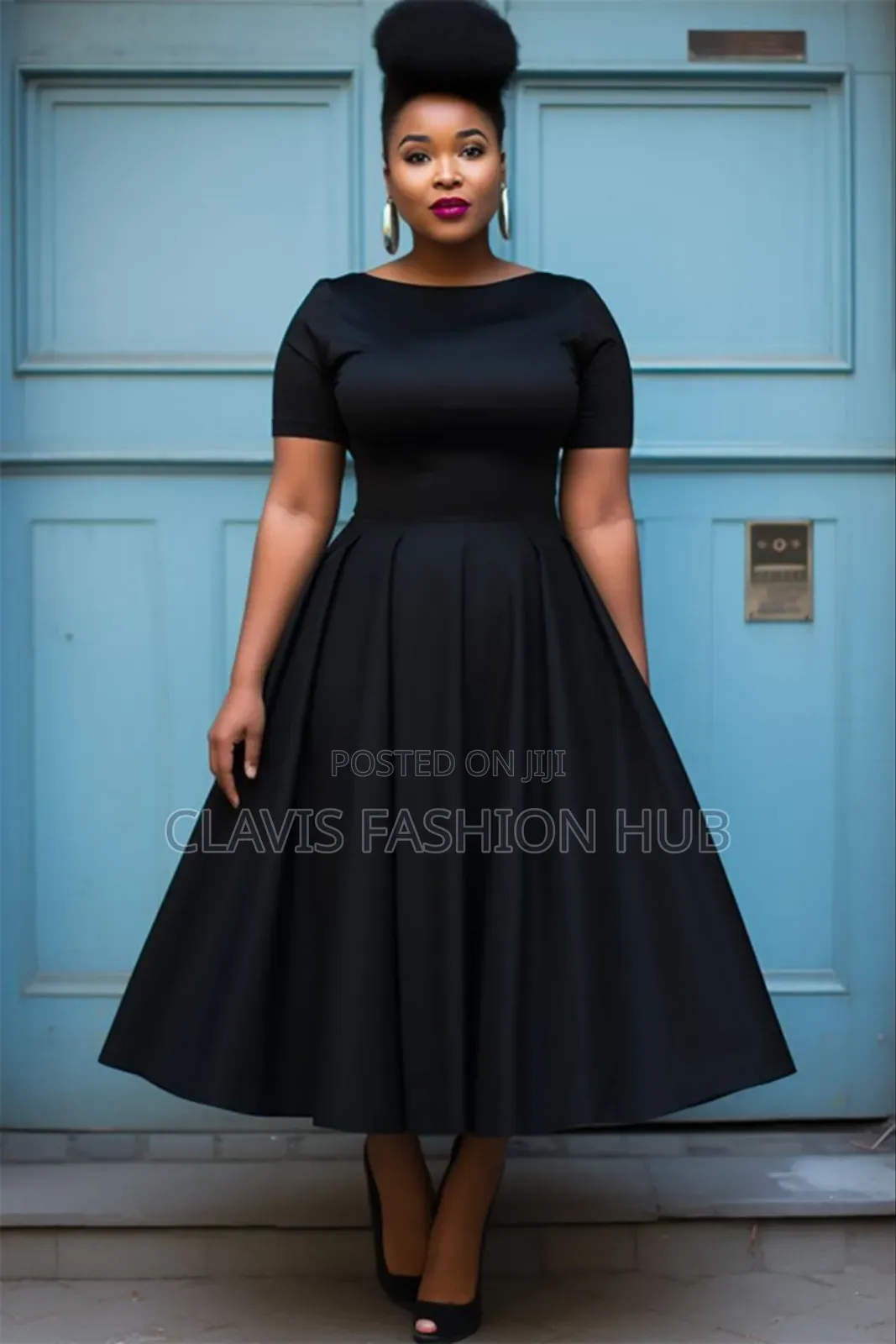 Maxi Black Dress for Ladies