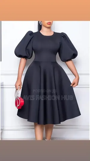 Maxi Black Dress for Ladies