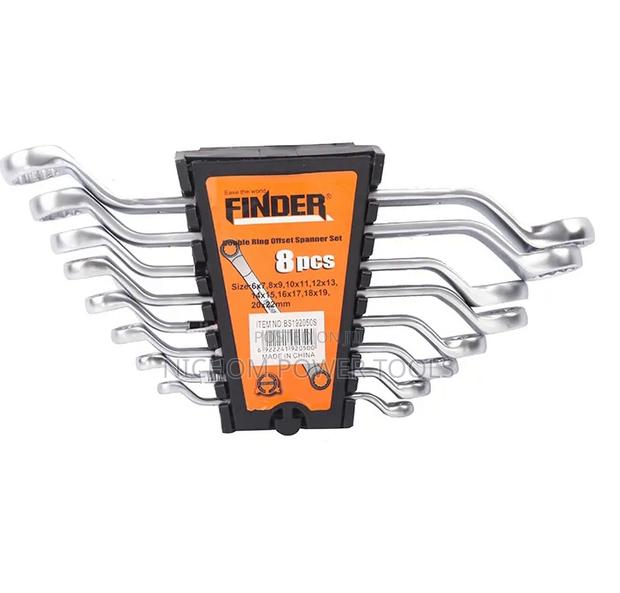 Finder 192050 8PCS Double Ring Offset Spanner Set