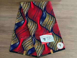 Red and Blue Kitenge Fabric for Your Dress