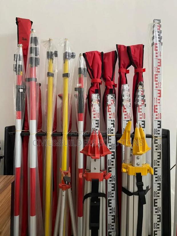 Measuring Staffs and Tripod - main view