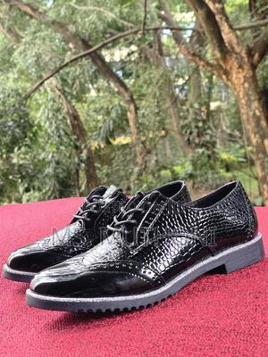 Ladies Black Laced Brogues - thumbnail 2
