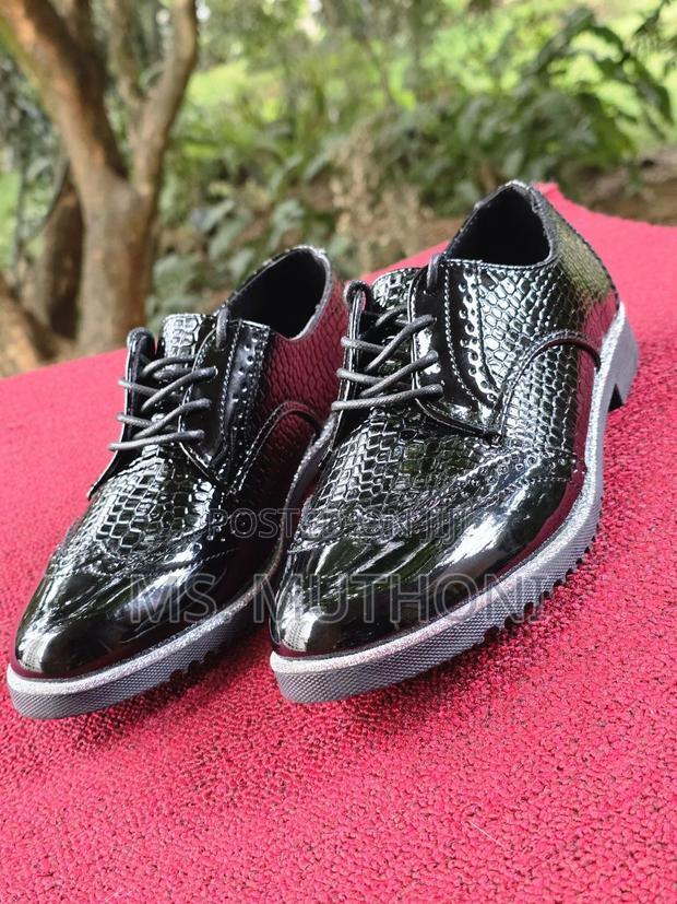 Ladies Black Laced Brogues - thumbnail 5