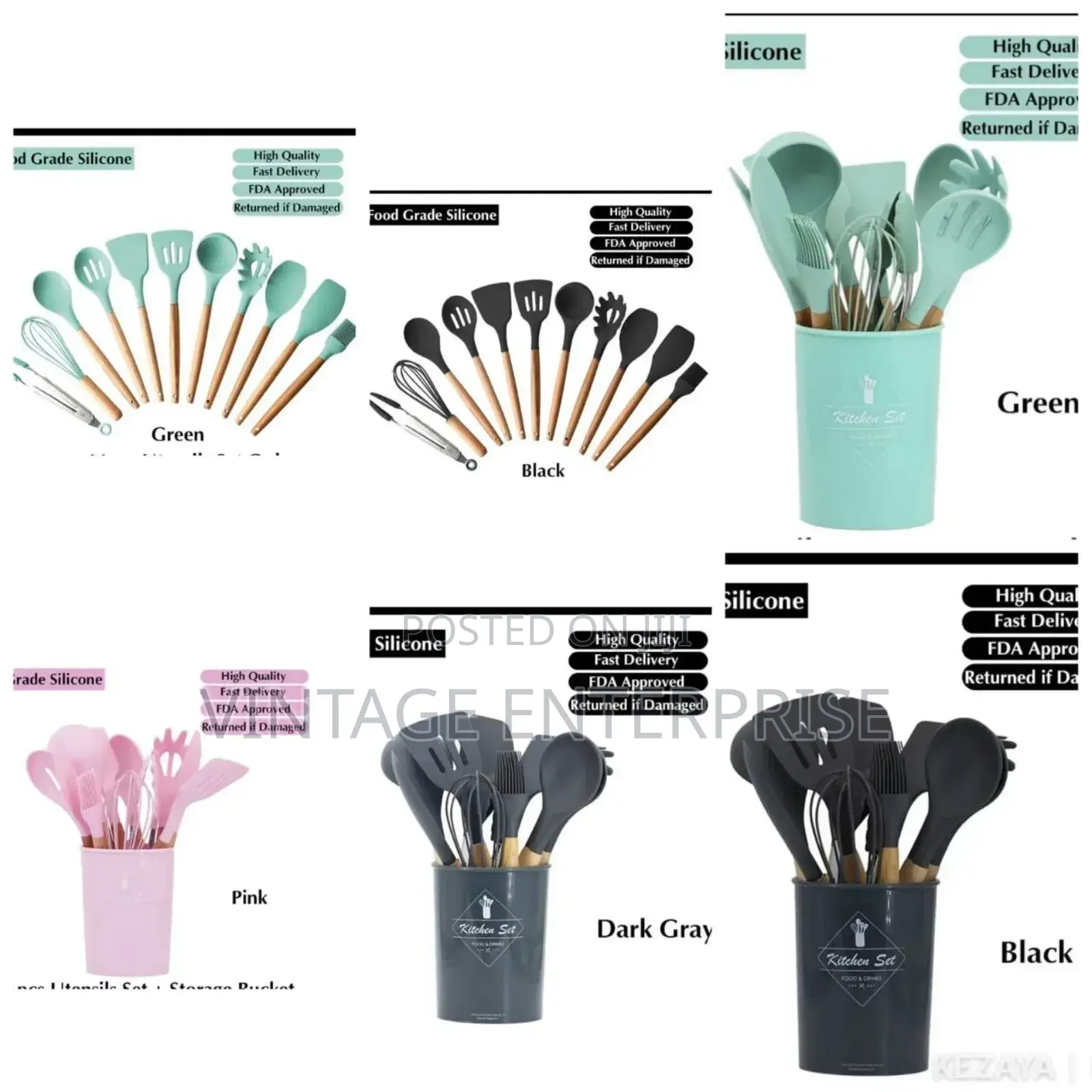 12pcs Silicon Spoon Set