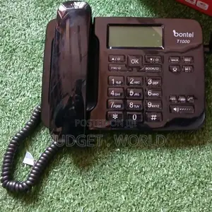 (Dual Sim)BLACK Bontel Best Office Phone, T1000, Wireless
