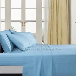Stripped Cotton Bedsheets Set