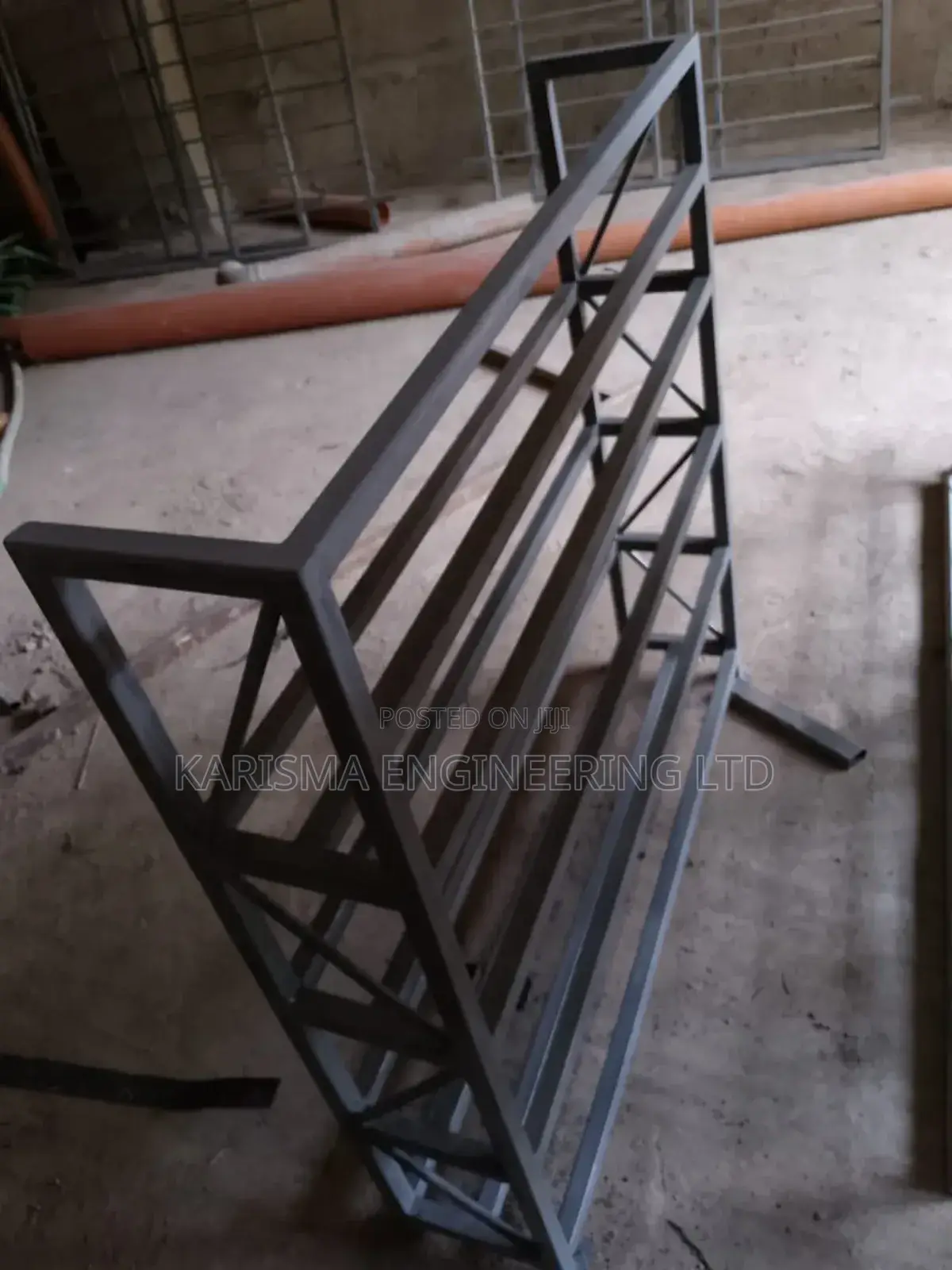 Black Coated Mild Steel Shoe Rack