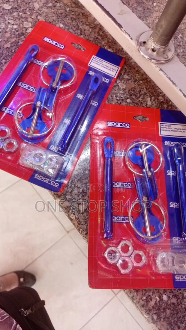 Blue or Red Bonnet Pin Locks for All Car Models