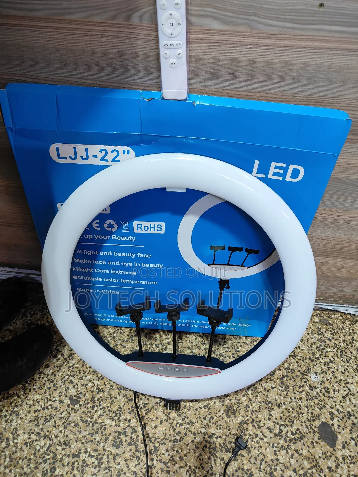 22'' Ring Light With 75'' Tripod Stand, Dimmable Ring Light
