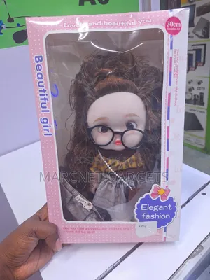 30cm Elegant Lucky Girl Doll With Cap, Glasses, Bag Cloth