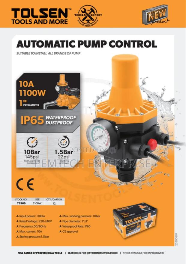 Automatic Water Pump Control W/ Guage IP65 (10 Bar) 79969 - main view