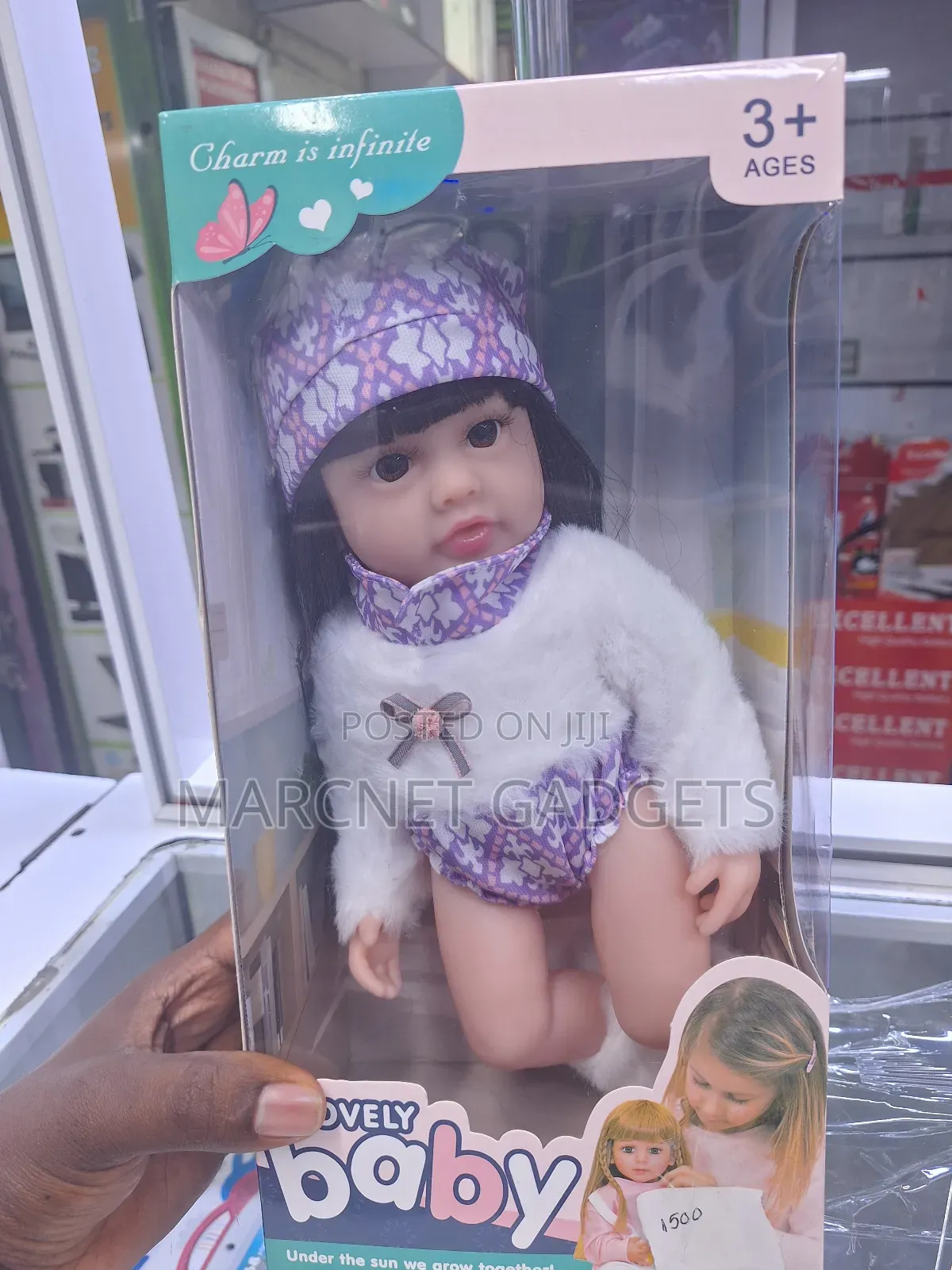 New Lovely Baby Girl Doll With Cap Fluffy Cloth and Cap