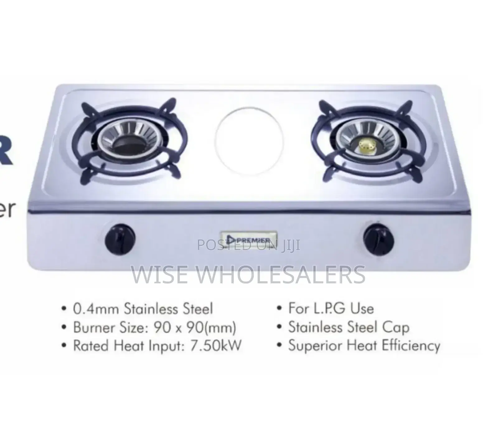 Premier Stainless Steel Table Top Gas Cooker*....