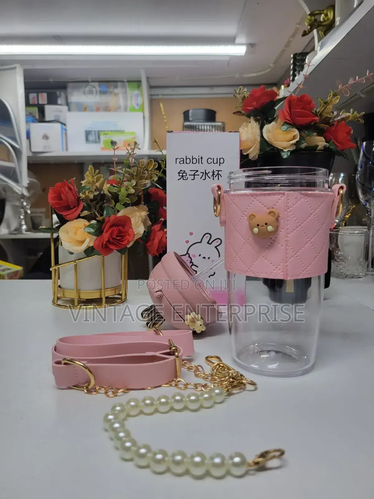 Unique Rabbit Ear Water Bottle Cup