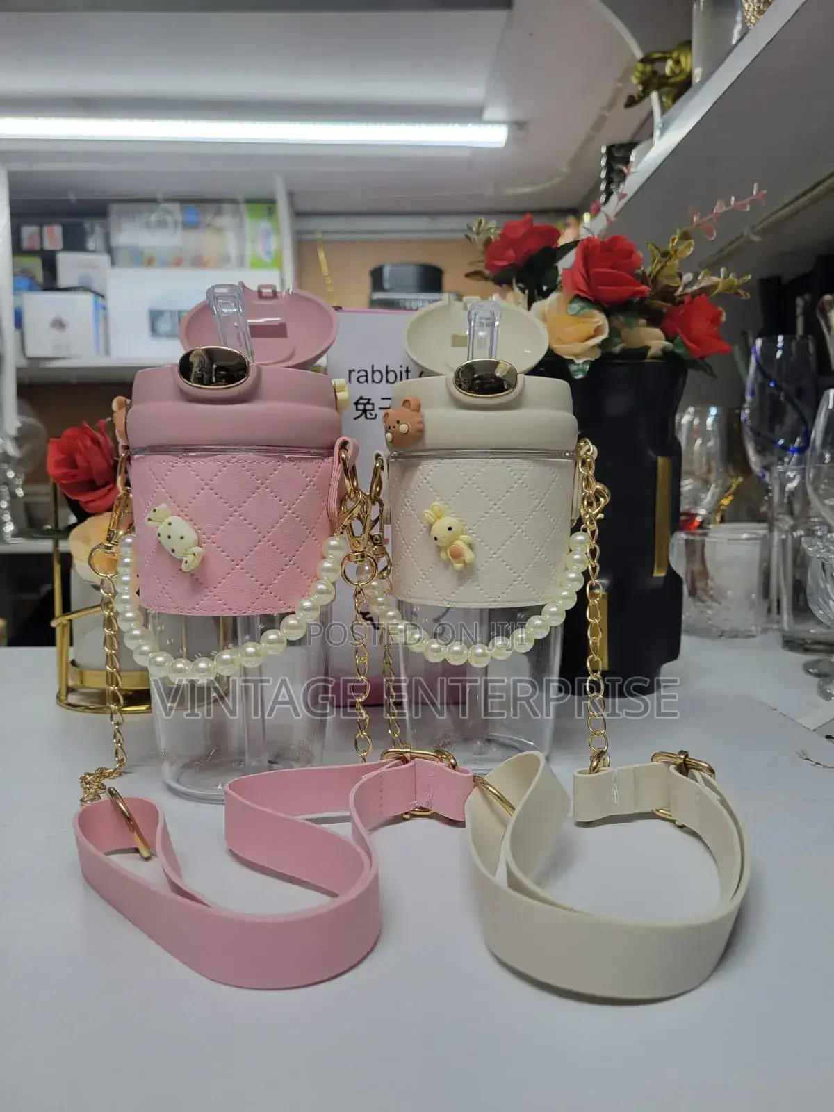 Unique Rabbit Ear Water Bottle Cup