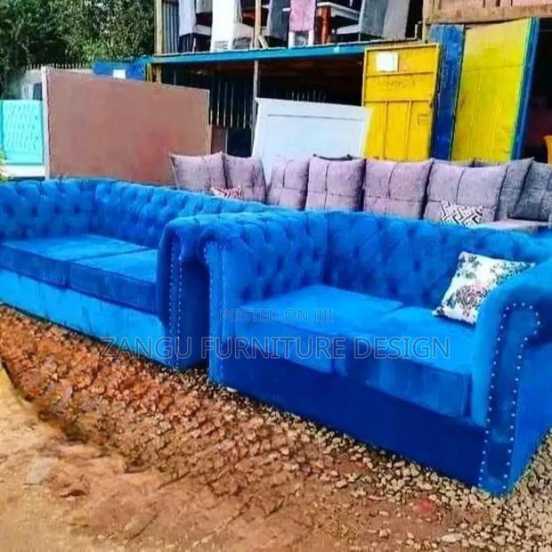 Blue 5-Seater Sofa - main view