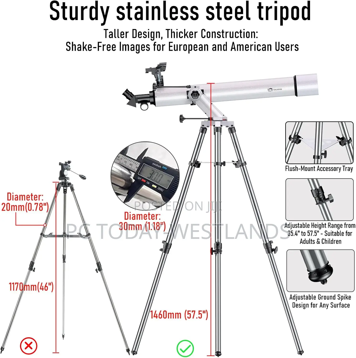 Telescope,100mm Aperture 900mm Fl W/Star-Finding System
