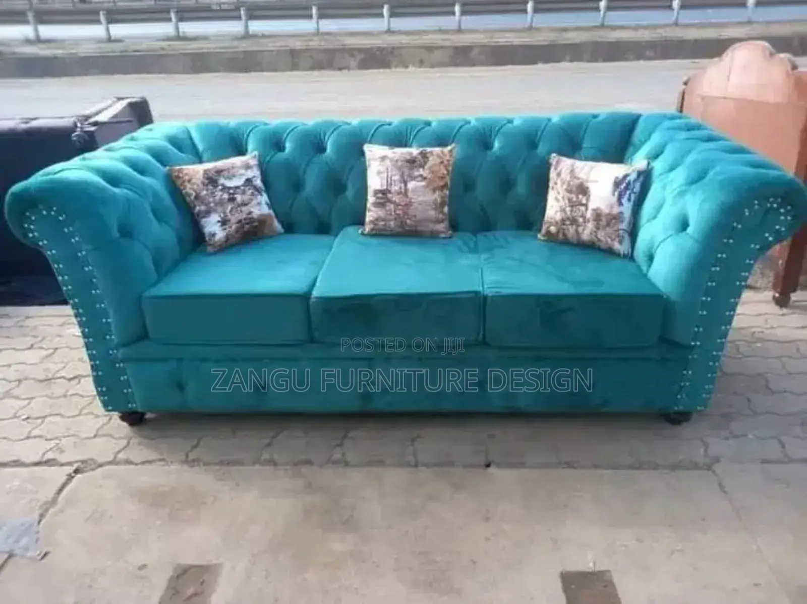 Green Colour 3seater Sofa