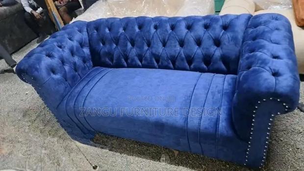 Dark Navy Blue 3seater Sofa - main view