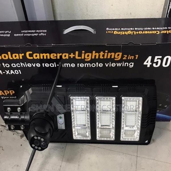 Best >>450w V380 Solar Camera Street Light With 4g CCTV