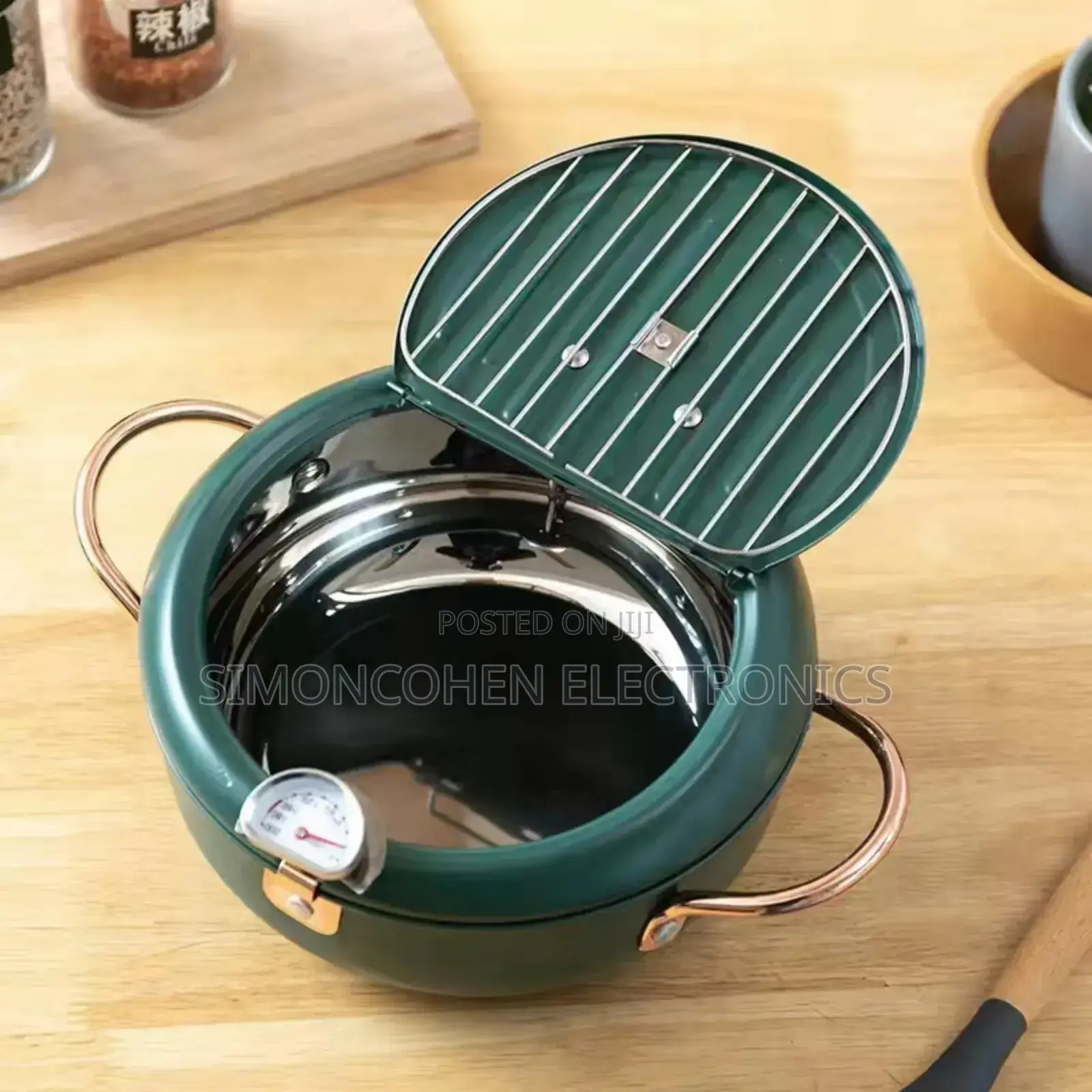 Nordic Green 3.4L Frying Pot With Thermometer