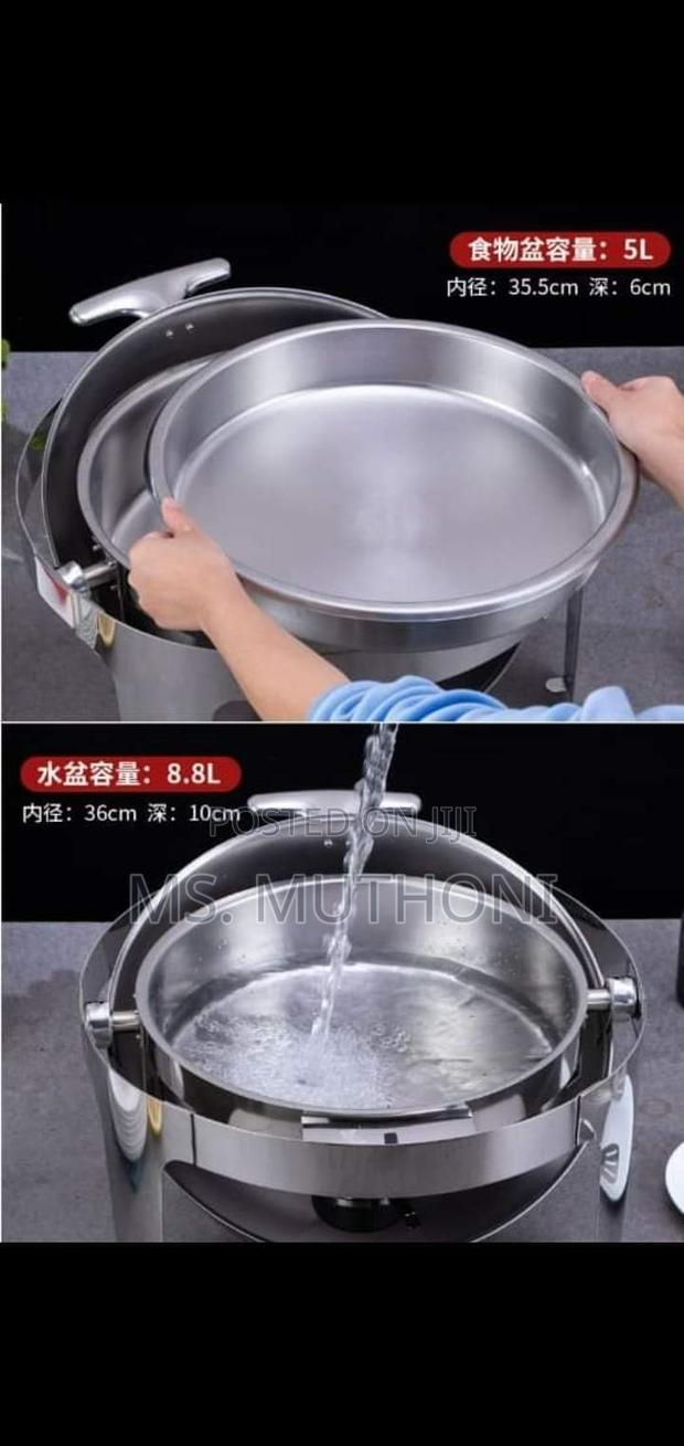 *6 Litres Stainless Steel Roll Top Chaffing Dish - thumbnail 3