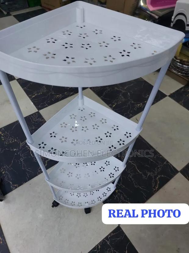 Detachable 88cm Corner Storage Trolley Rack