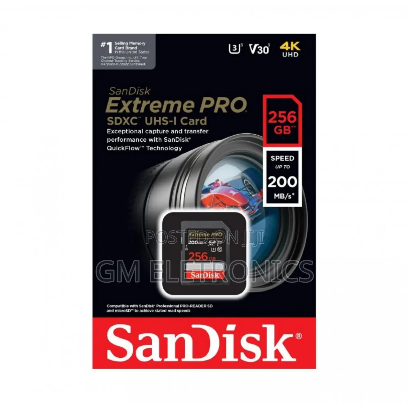 Sandisk 256gb Extreme Pro Uhs-I SDXC Memory Card(Class10)