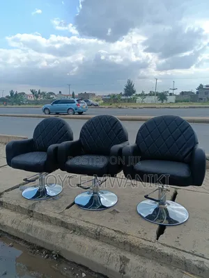 Salon Chairs, With Hydraulic Machine Black 
