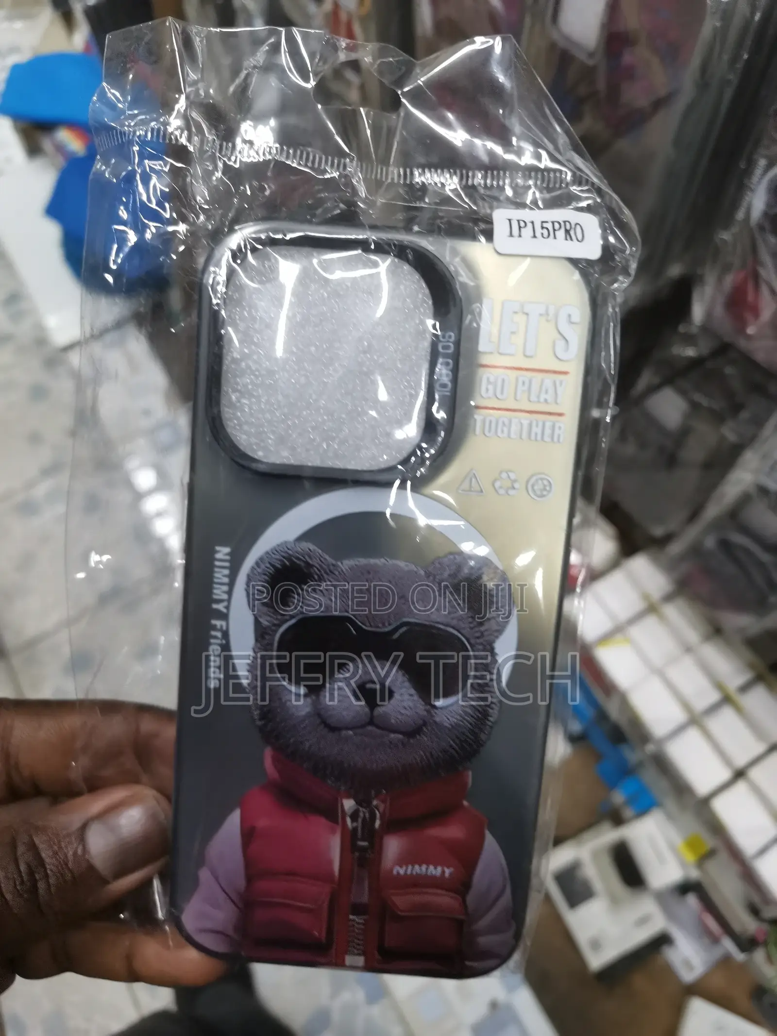 iPhone 15 Pro Nimmy Cool Cute Embroidery Jacket Red Cat