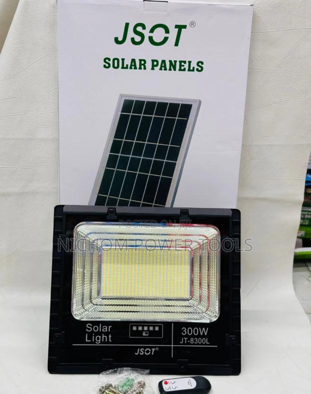 300watts JSOT Solar Floodlight With a Solar Panel - main view