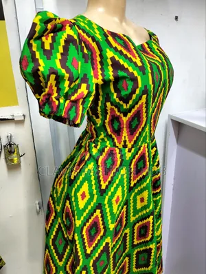 Green Kente Kitenge Dress