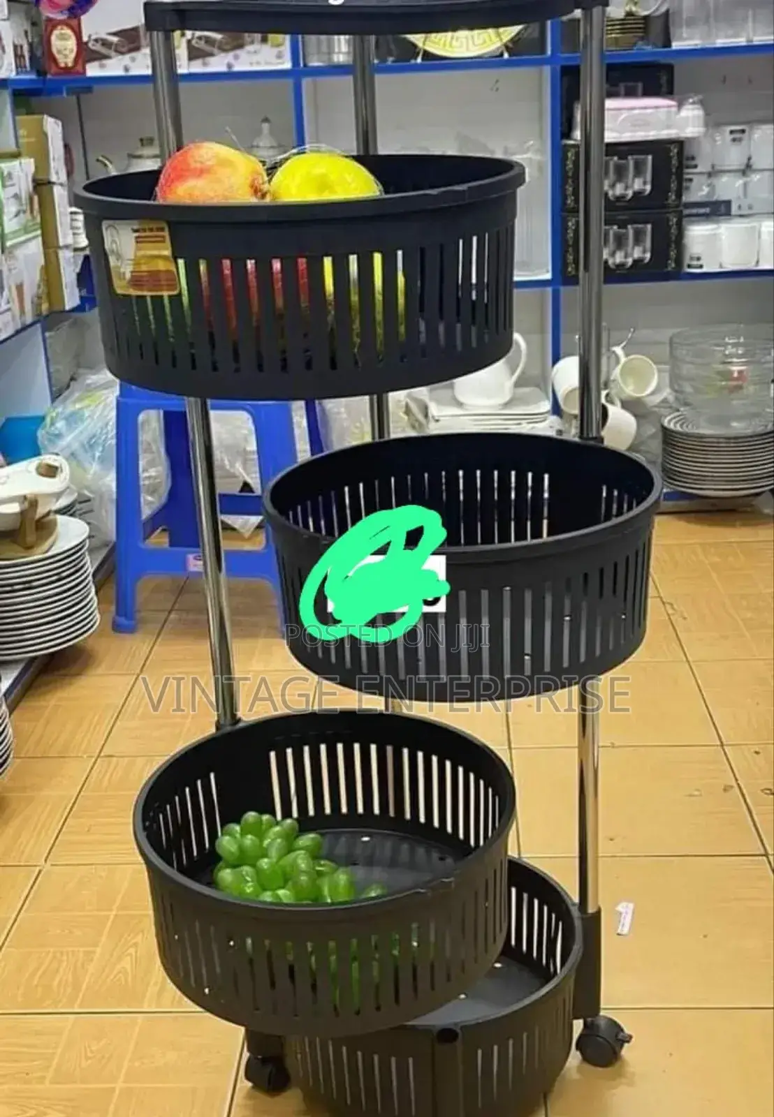 4tier Plastic Fruit Rack