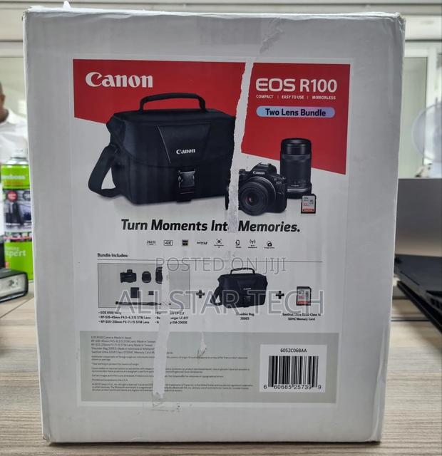 Canon EOS R100 Mirrorless Camera With 18-45mm and 55-210mm