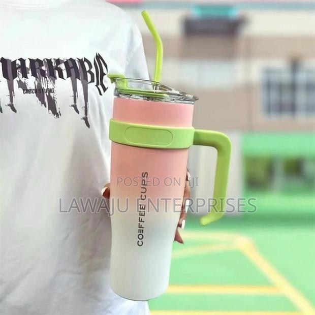 White-Pink 1200ml Miniso Trend Stanley Cup