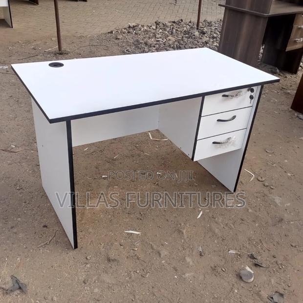 1.2m White Office Desk
