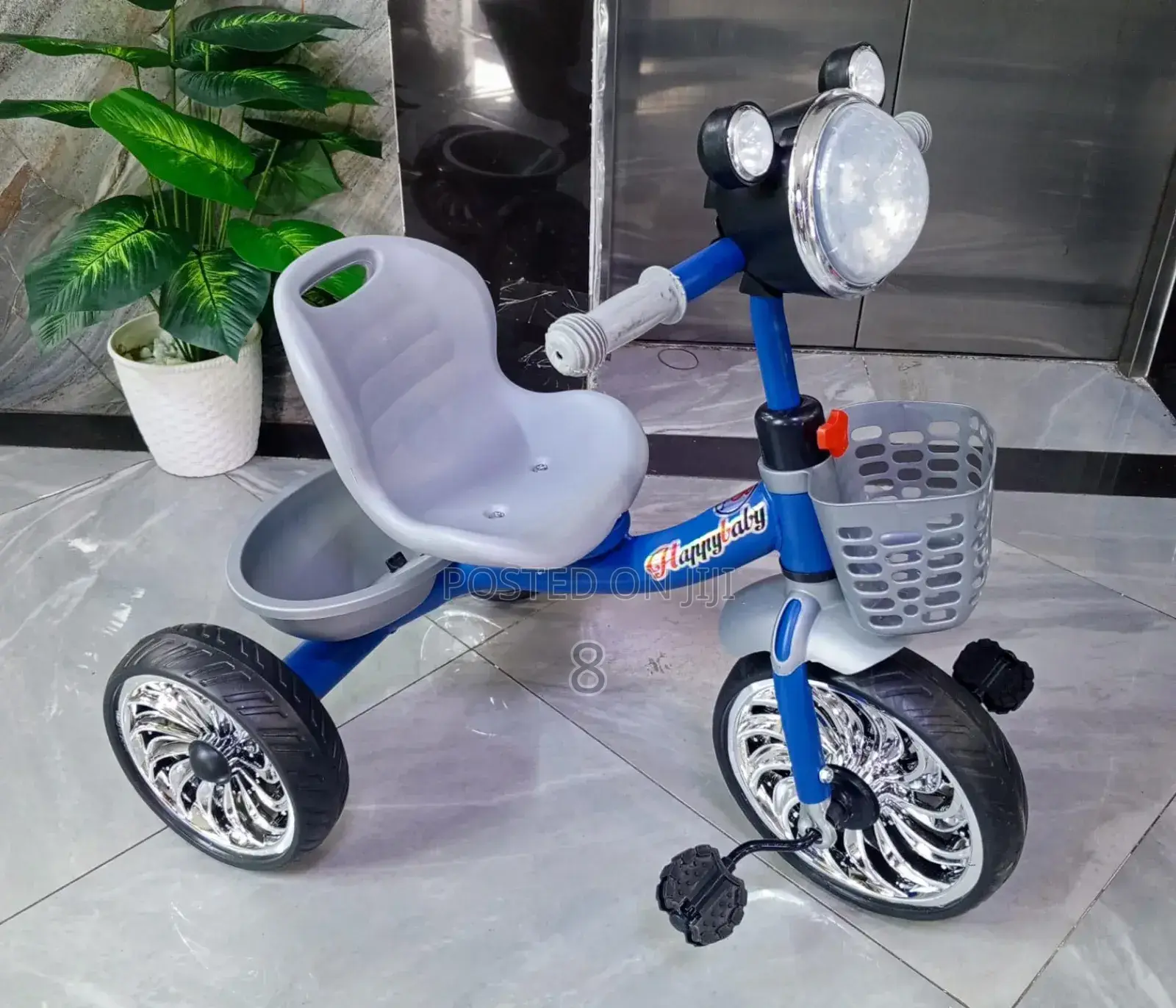 Durable Children’S Tricycle With Lights – For Day Night Ad