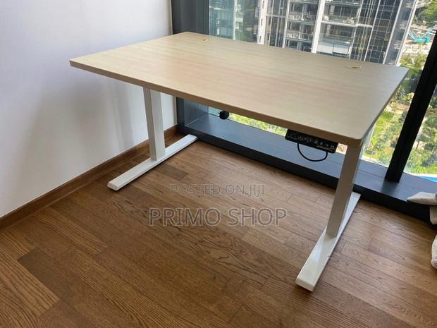 140cm Table; Height Adjustable Standing Electric Desk - main view