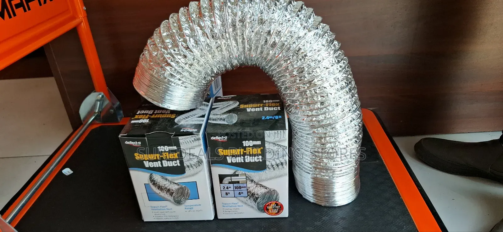 Duct Pipe Flexible -4"× 2.4mtrs