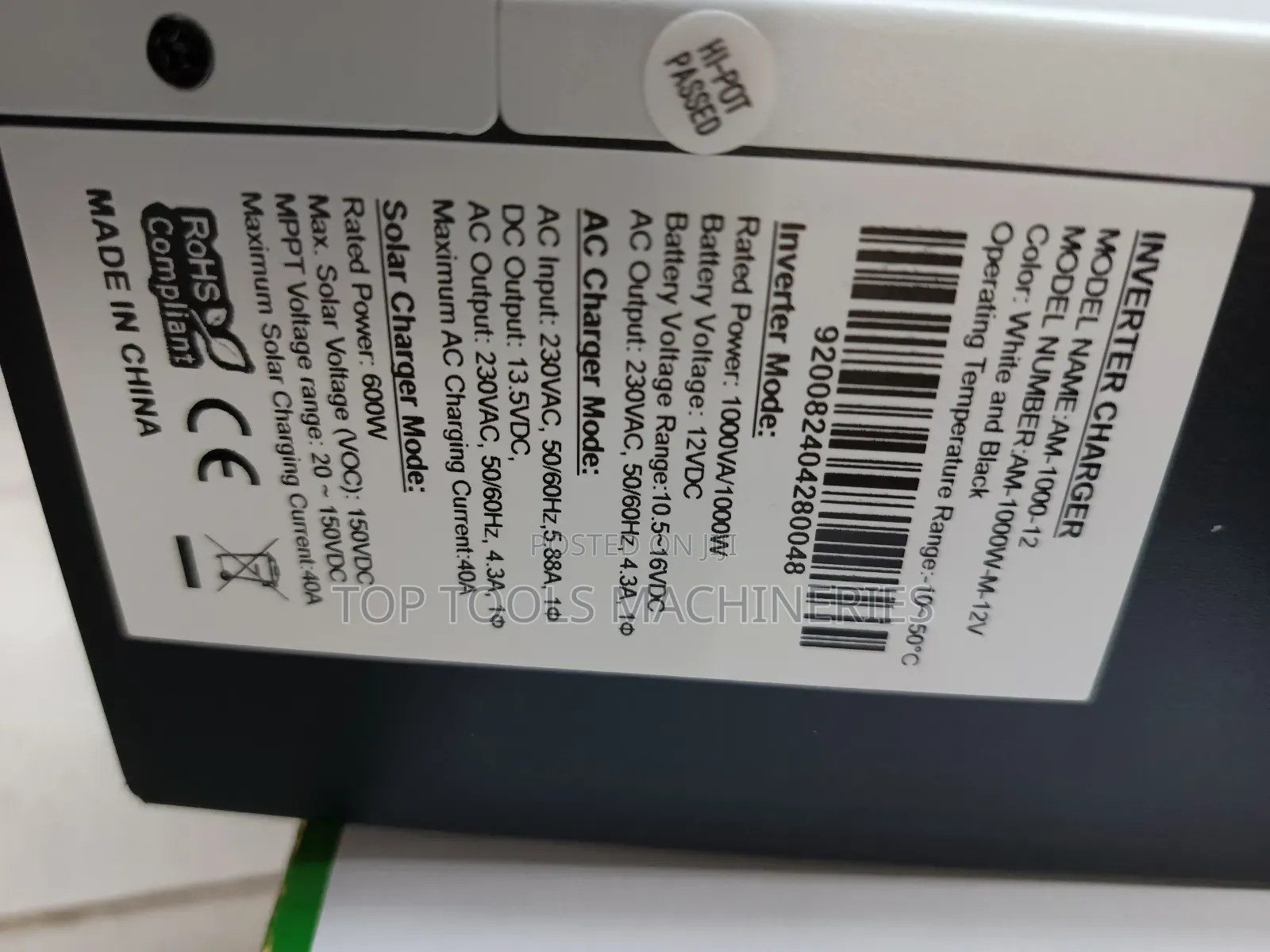 Amizar 1kva 12V Hybrid Inverter