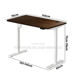 Electric Standing Desk Single Motor Height Adjustable 140CM